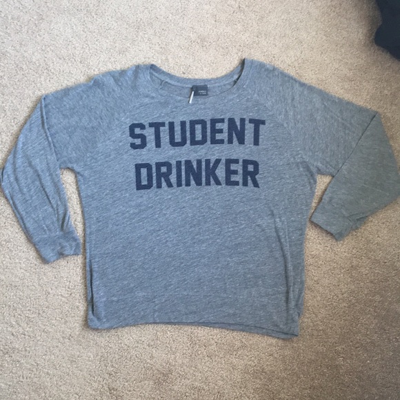 Student Drinker Comfy Long Sleeve Top - Picture 2 of 3